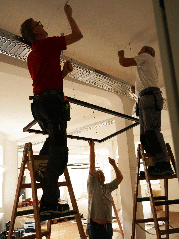 Installation der LED-Leuchten Installation der LED-Leuchten